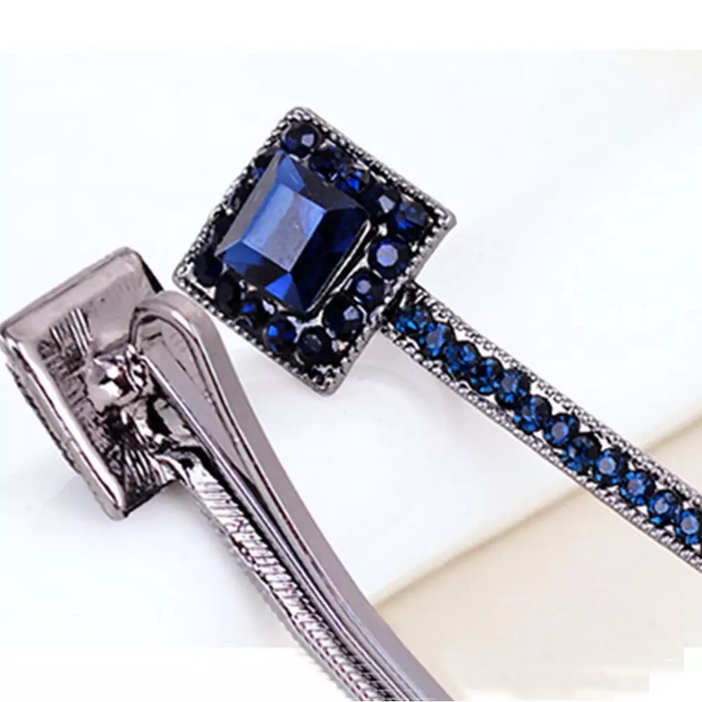 Set of 2 sapphire Blue Bobbie Pins - Picture 5 of 6